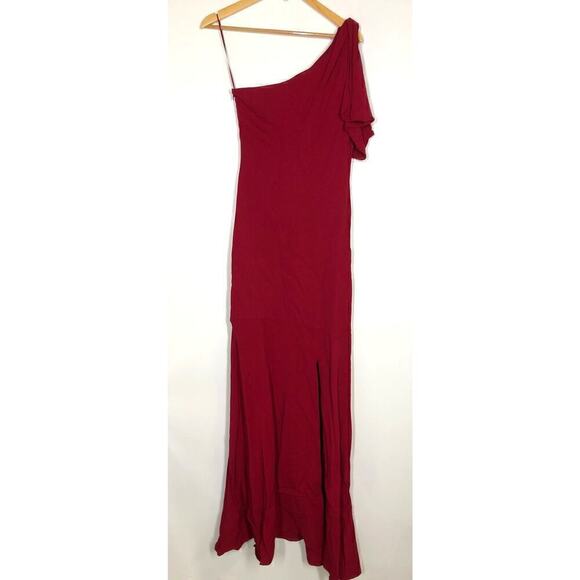 Parker Black Rosewood Sarah Dress One Shoulder Evening Prom Gown Maxi Red Size 2 - Picture 6 of 12